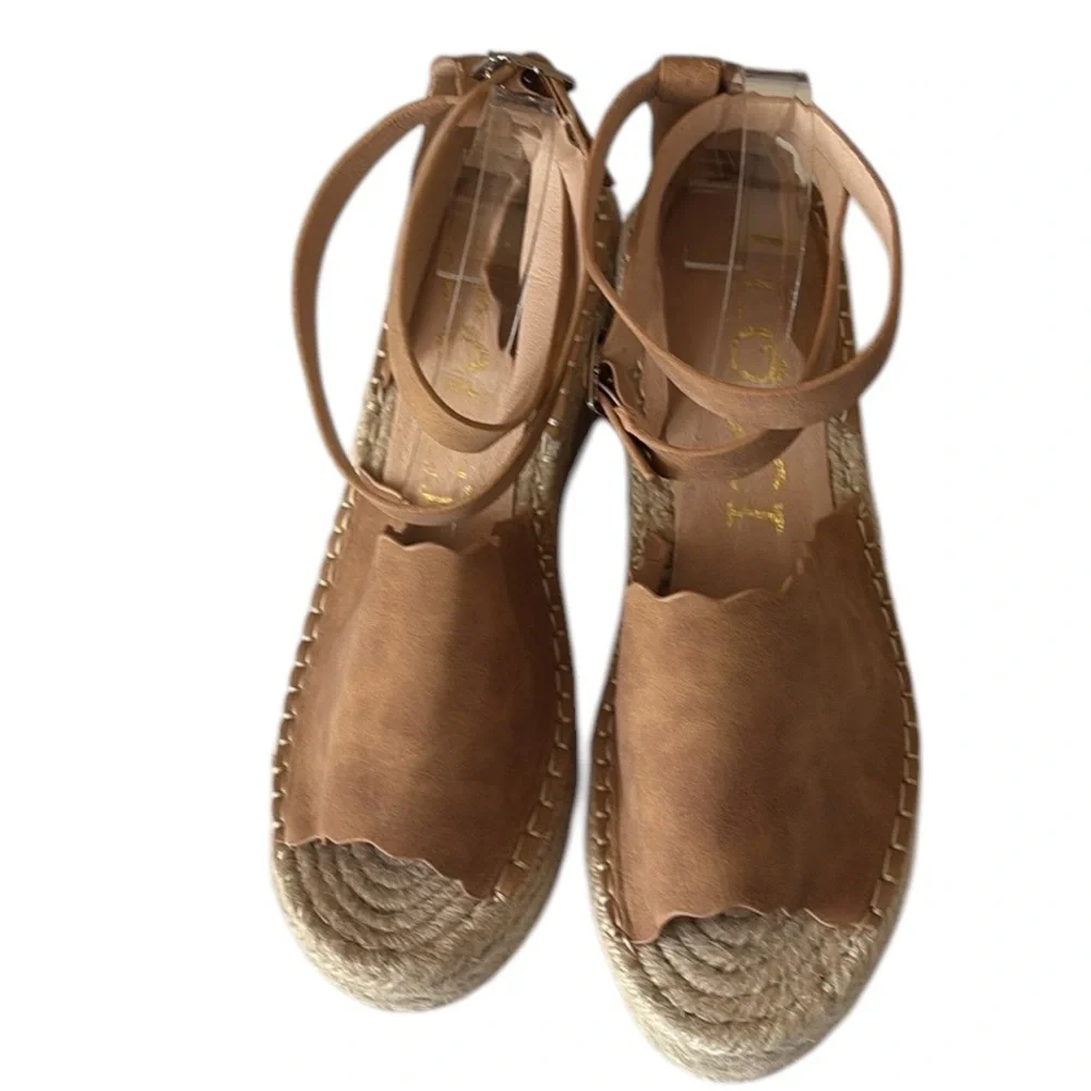 CCOCCI Jade Espradille Wedge Sandal, Faux suede, size 10